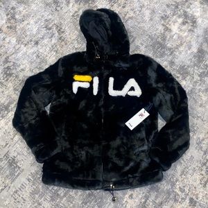NWT FILA Dolly Faux Fur Jacket Full Zip sz Small
